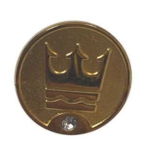 Vintage Royal Caribbean Diamond Pin Crown Brooch